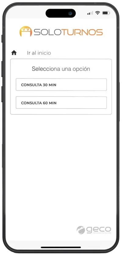 SoloTurnos Profesionales - Seleccion consulta