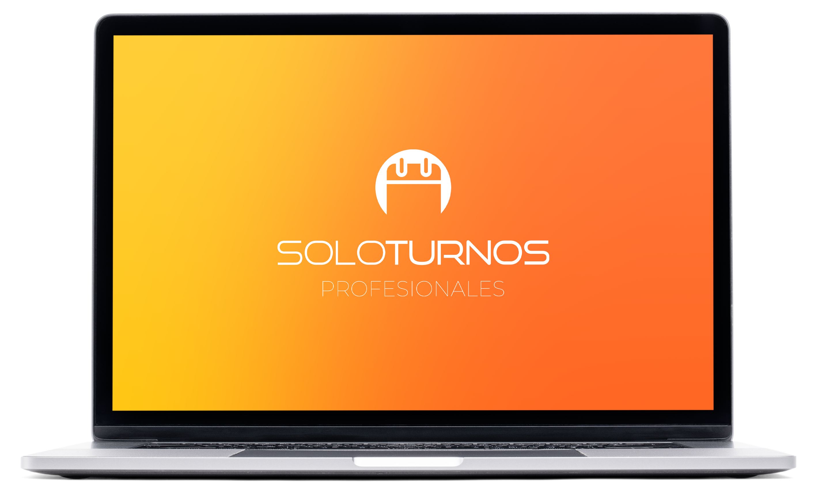 computadora con logo de SoloTurnos